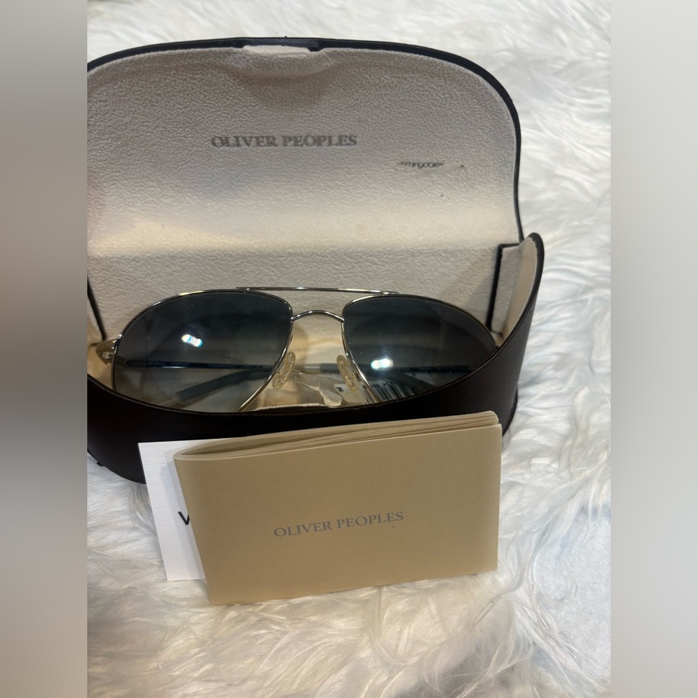 Oliver Peoples Blue and Silver Sunglasses - Picture 3 of 10